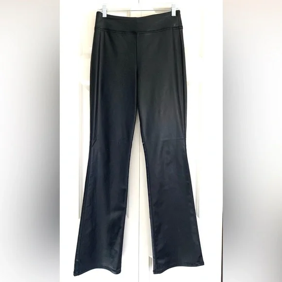 WHBM Extra Hi-Rise Coated Pull-On Flare Jean - Picture 3 of 7